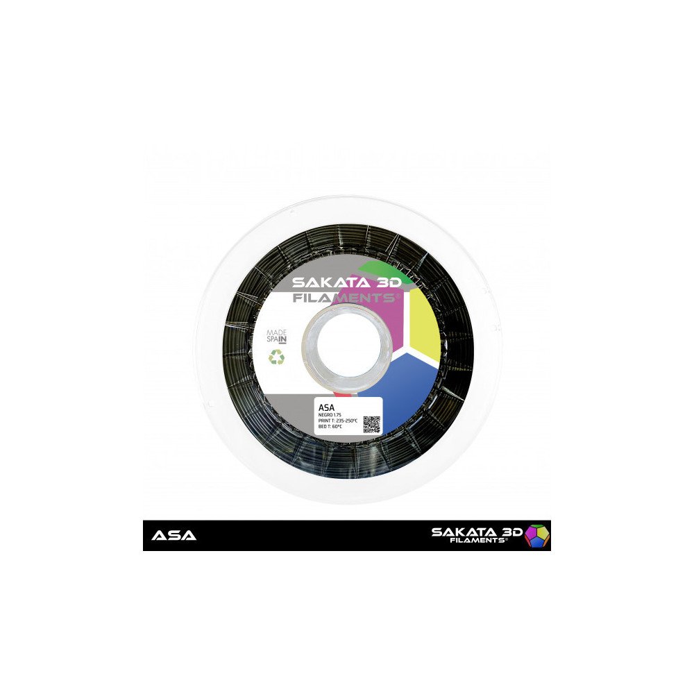 ASA BLACK - Diâmetro 1,75mm Bobine 850g - Sakata 3D