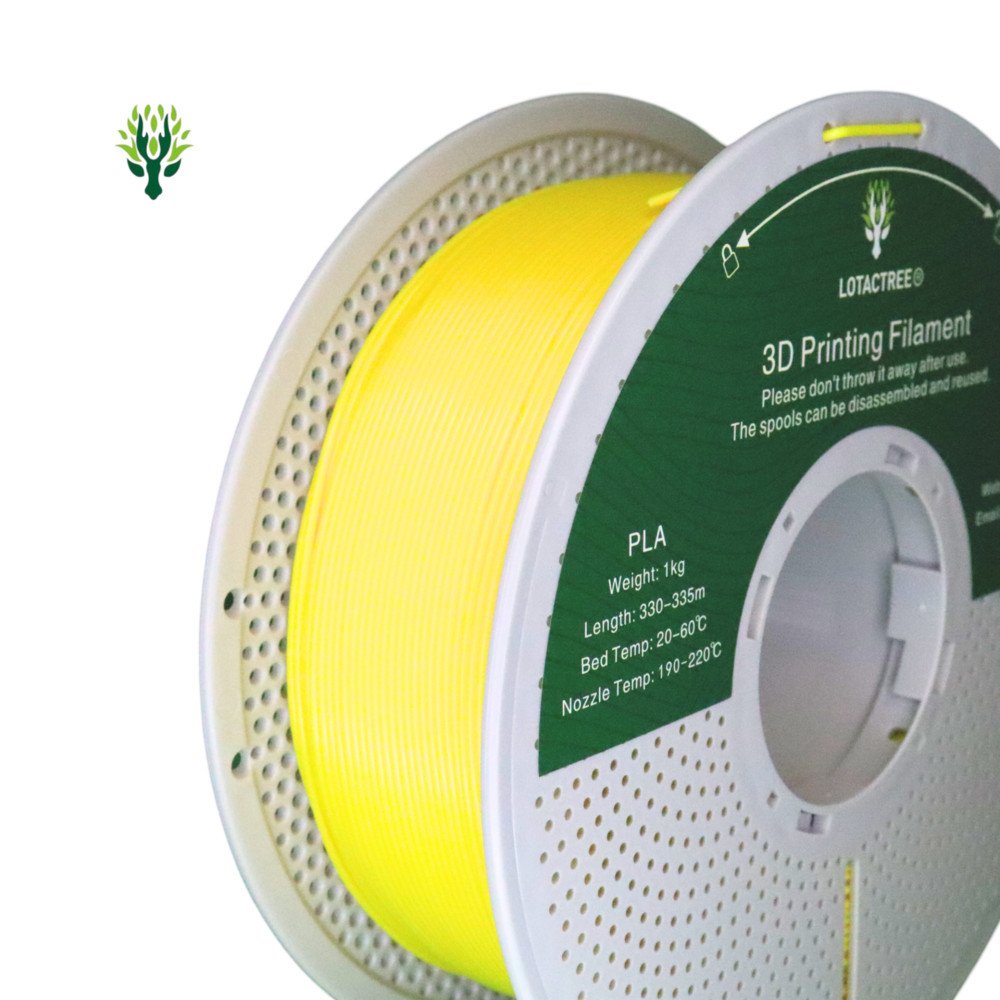 PLA Lego Yellow - Diâmetro 1,75mm Bobine 1kg - Lotactree PLA Lego Yellow - Diâmetro 1,75mm Bobine 1kg - Lotactree