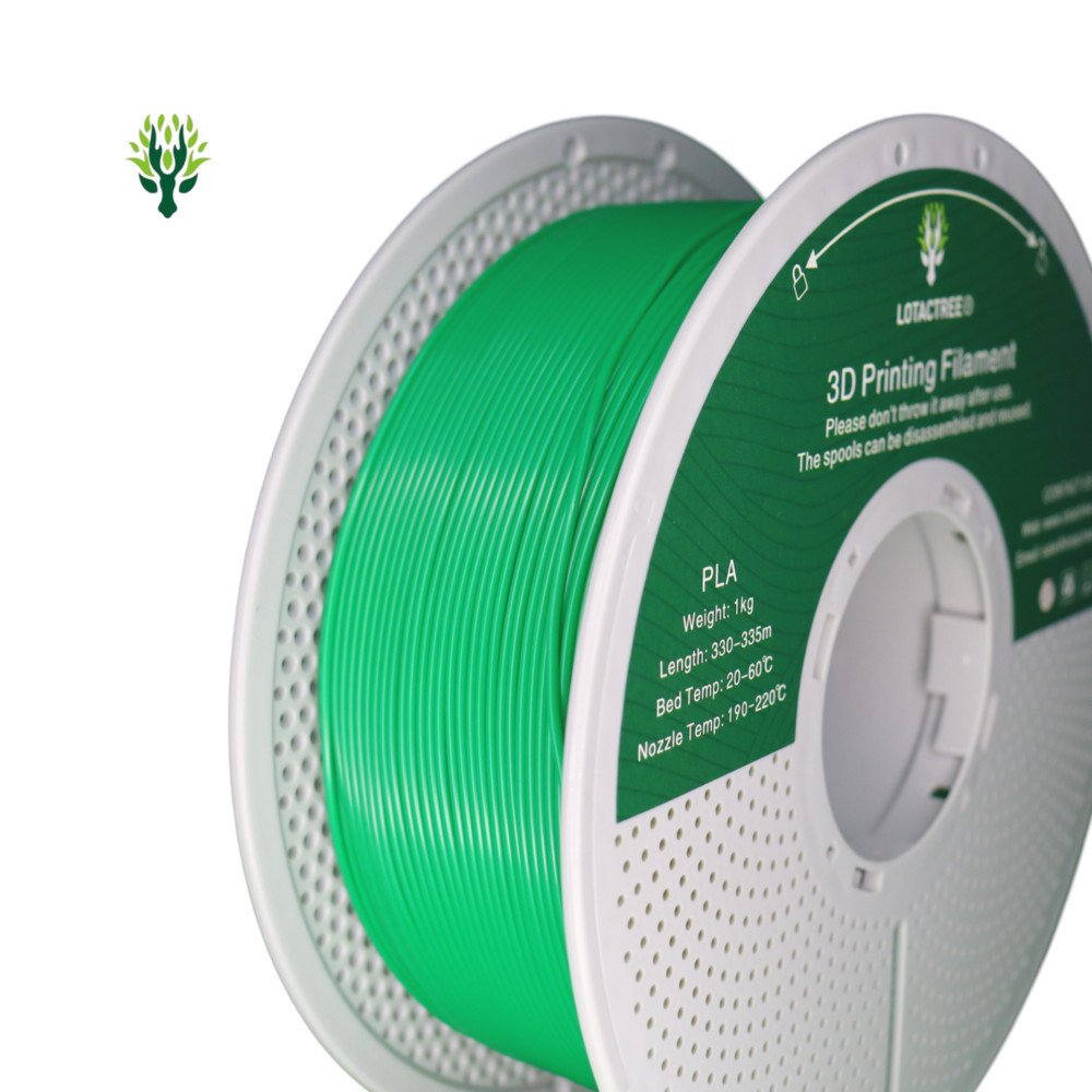 PLA Green - Diâmetro 1,75mm Bobine 1kg - Lotactree PLA Green - Diâmetro 1,75mm Bobine 1kg - Lotactree