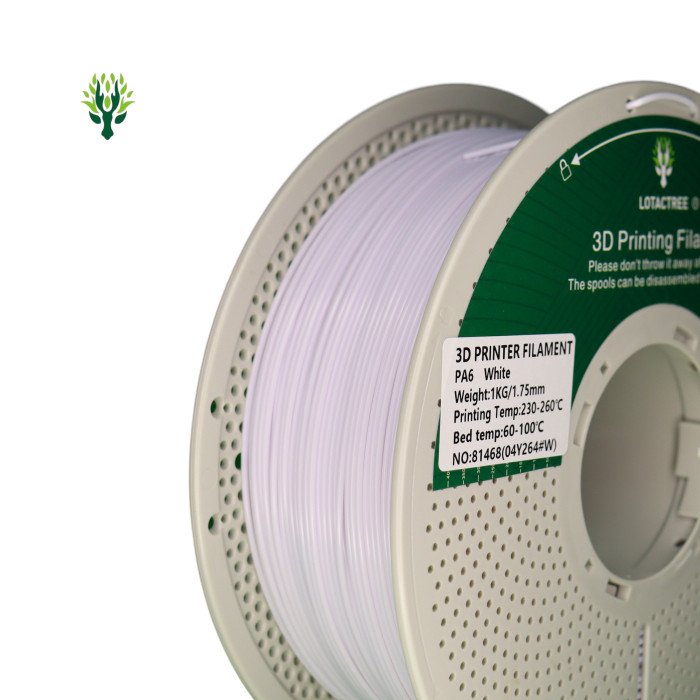 PA6 White - Diâmetro 1,75mm Bobine 1kg - Lotactree