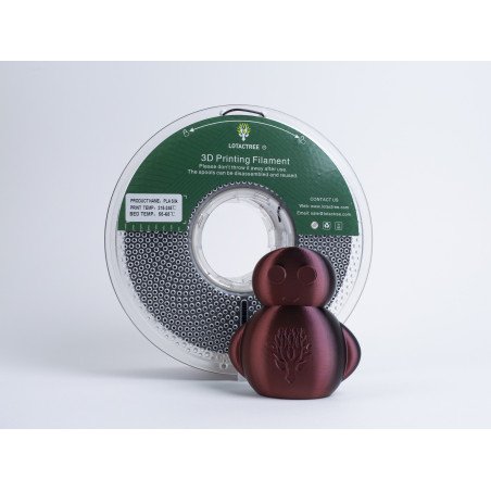 PLA SILK BICOLOR Black +  Red - Diâmetro 1,75mm Bobine 1kg - Lotactree