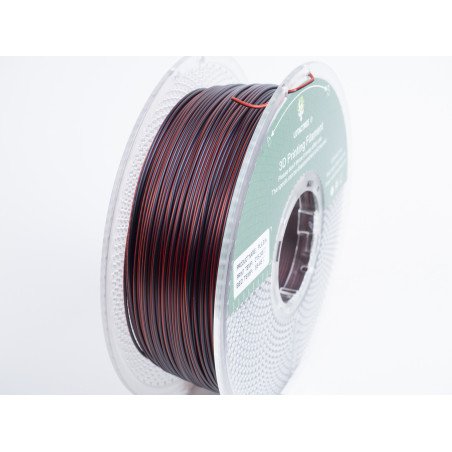 PLA SILK BICOLOR Black +  Red - Diâmetro 1,75mm Bobine 1kg - Lotactree