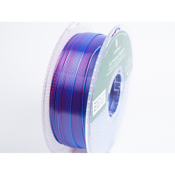 PLA SILK BICOLOR Rose Red + Sky Blue - Diâmetro 1,75mm Bobine 1kg - Lotactree