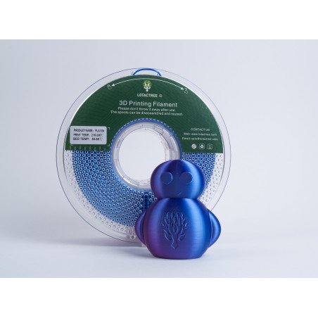 PLA SILK BICOLOR Rose Red + Sky Blue - Diâmetro 1,75mm Bobine 1kg - Lotactree