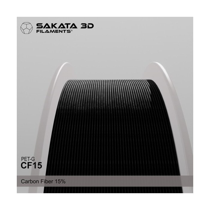 PETG CF15 BLACK -  Diâmetro 1,75mm Bobine 850g - Sakata 3D
