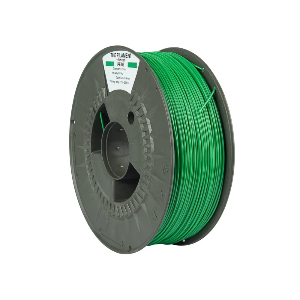 THE FILAMENT by Spectrum – PETG - Diâmetro 1,75mm – Bobine 1kg – Cor Circuit Green THE FILAMENT by Spectrum – PETG - Diâmetro 1,75mm – Bobine 1kg – Cor Circuit Green