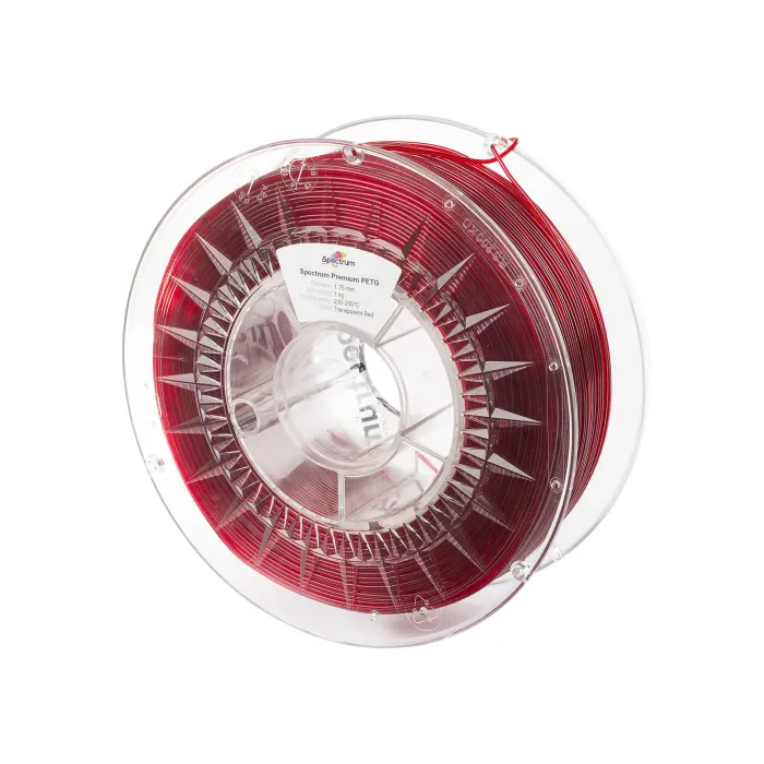 PETG Premium Transparent Red 1kg Spectrum | Filamento 3D 1,75mm