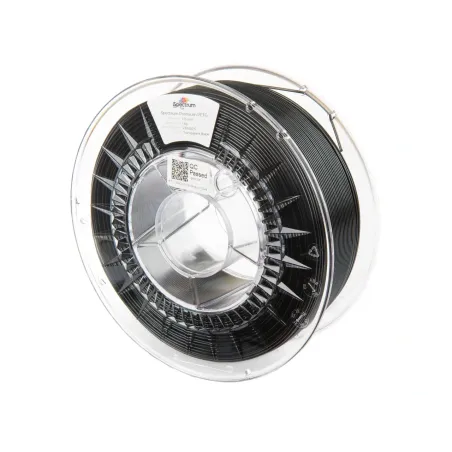 SPECTRUM –  PREMIUM PETG - Diâmetro 1,75mm – Bobine 1kg – Cor Transparent Black