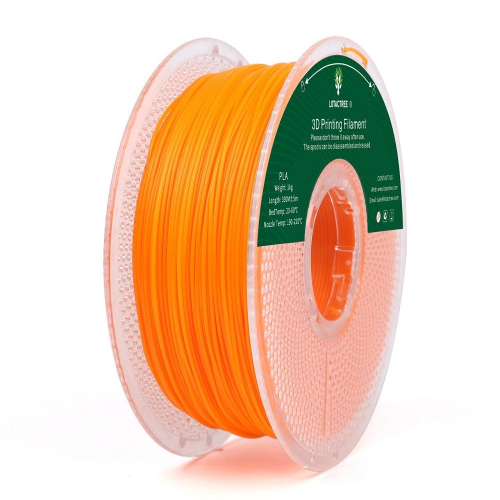 PLA Neon Orange - Diâmetro 1,75mm Bobine 1kg - Lotactree PLA Neon Orange - Diâmetro 1,75mm Bobine 1kg - Lotactree