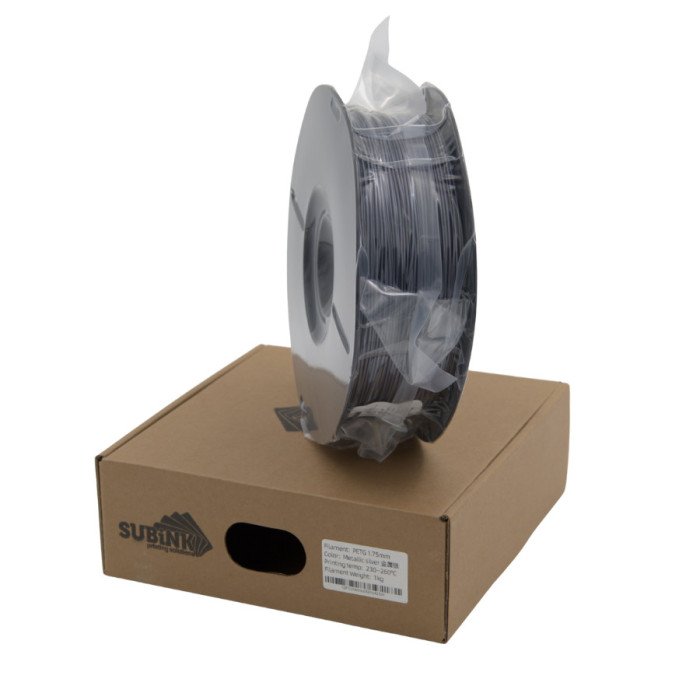 PETG Metallic Silver 1kg Subink | Filamento 3D 1,75mm