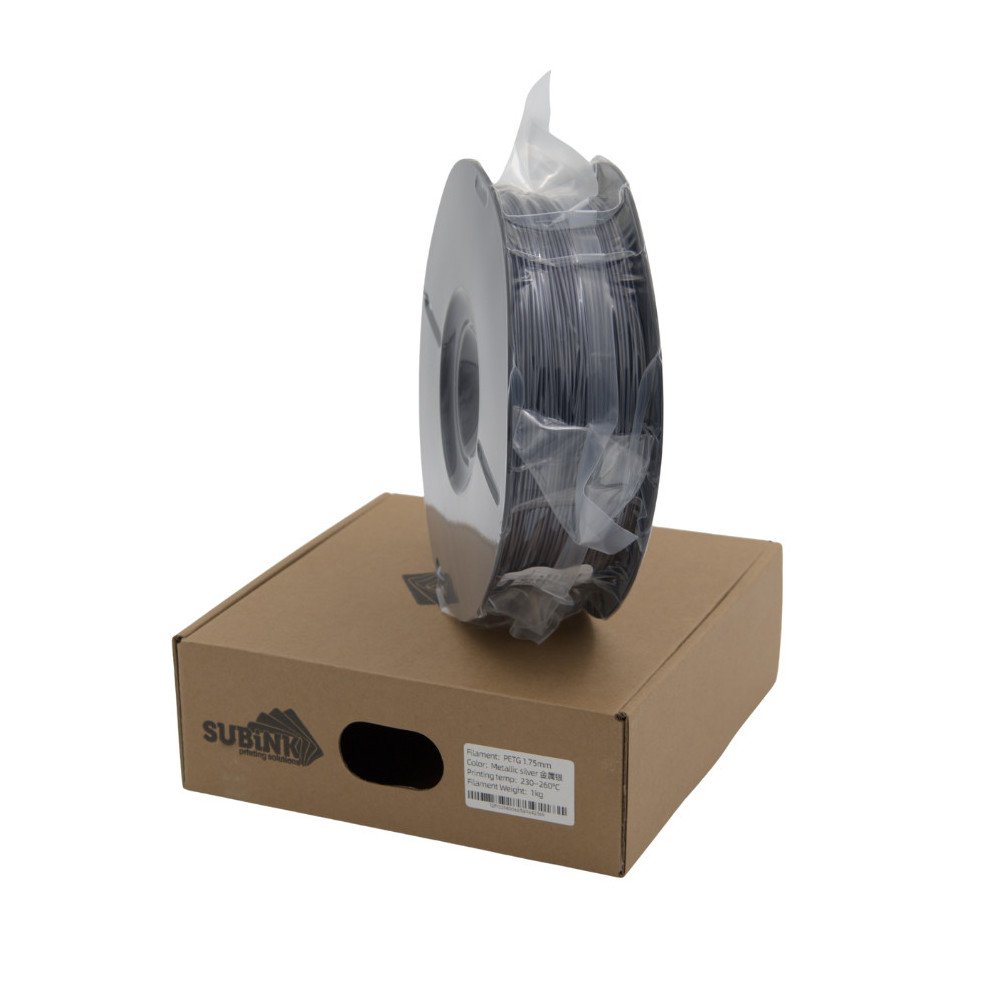 PETG Metallic Silver 1kg Subink | Filamento 3D 1,75mm