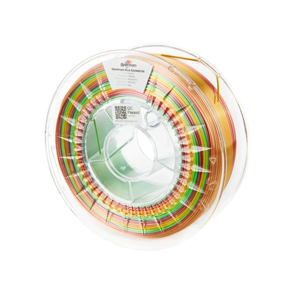 SPECTRUM – SILK RAINBOW - Diâmetro 1,75mm – Bobine 1kg – Cor Fusion SPECTRUM – SILK RAINBOW - Diâmetro 1,75mm – Bobine 1kg – Cor Fusion