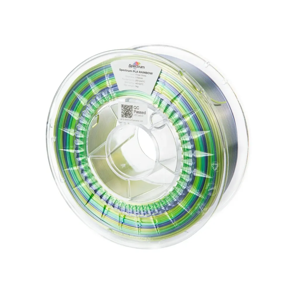 SPECTRUM – SILK RAINBOW - Diâmetro 1,75mm – Bobine 1kg – Cor Frost Gloss SPECTRUM – SILK RAINBOW - Diâmetro 1,75mm – Bobine 1kg – Cor Frost Gloss
