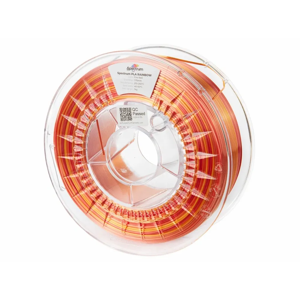 SPECTRUM – SILK RAINBOW - Diâmetro 1,75mm – Bobine 1kg – Cor Fire Red SPECTRUM – SILK RAINBOW - Diâmetro 1,75mm – Bobine 1kg – Cor Fire Red