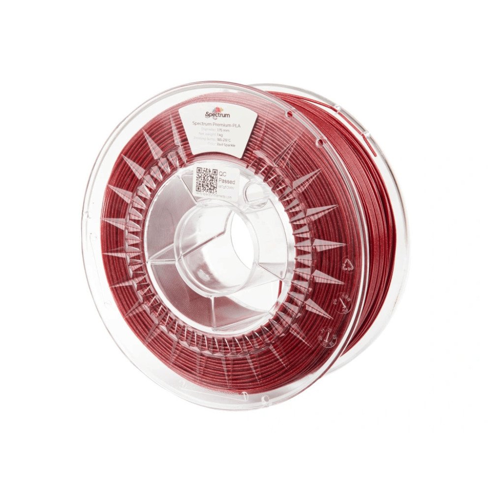 SPECTRUM – PLA GLITTER - Diâmetro 1,75mm – Bobine 1kg – Cor Sparkle Red SPECTRUM – PLA GLITTER - Diâmetro 1,75mm – Bobine 1kg – Cor Sparkle Red