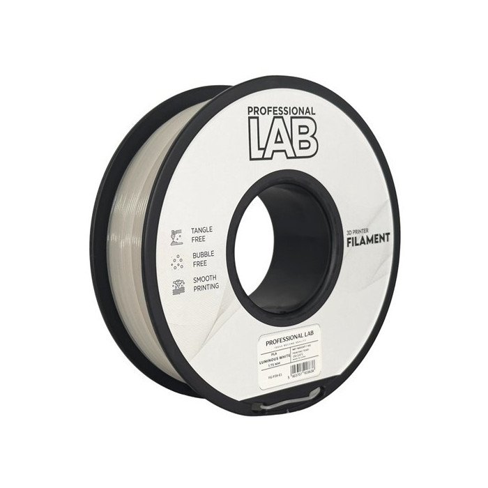 Filamento PLA Luminous White 1,75mm 1kg - Prof. Lab