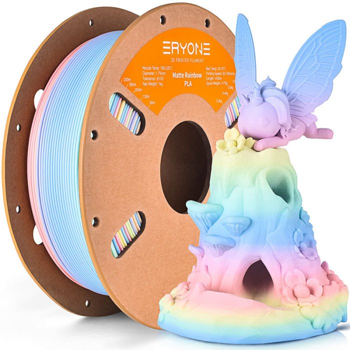 Filamento PLA Matte Rainbow Macaron 1,75mm 1kg - ERYONE