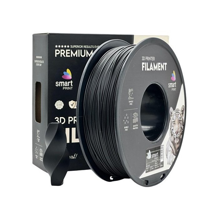 Filamento PLA+ Black 1,75mm 1kg - Smart Print