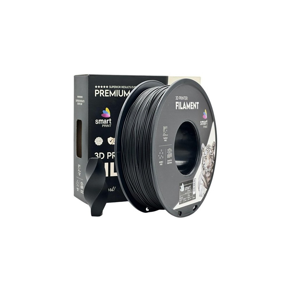 Filamento PLA+ Black 1,75mm 1kg - Smart Print