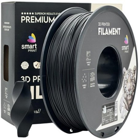 Filamento PLA+ Black 1,75mm 1kg - Smart Print