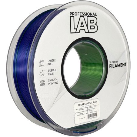 Filamento PLA Silk Tri Color Blue Green Purple 1,75mm 1kg - Prof. Lab