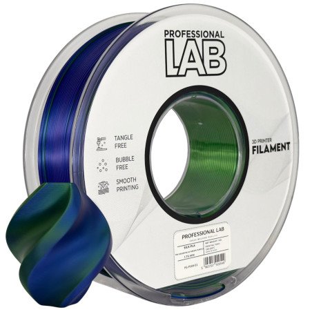 Filamento PLA Silk Tri Color Blue Green Purple 1,75mm 1kg - Prof. Lab