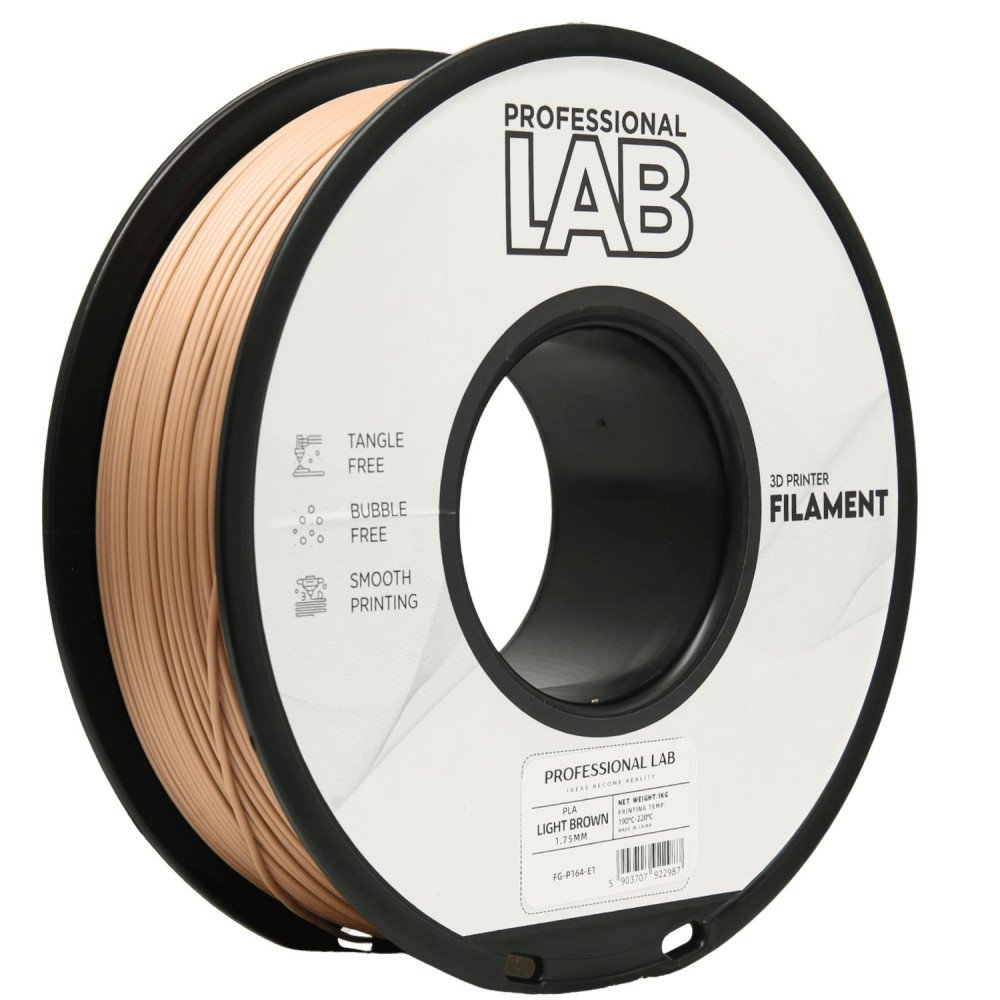 Filamento PLA Light Brown 1,75mm 1kg - Prof. Lab