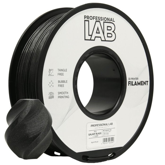Filamento PLA GALAXY Black 1,75mm 1kg - Prof. Lab