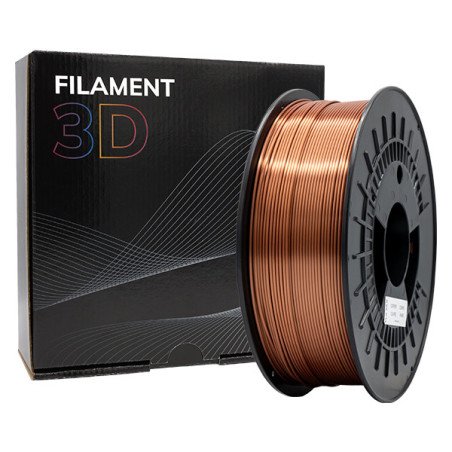 Filament 3D PLA SILK– Diâmetro 1,75mm – Bobine 1kg – Cor cobre