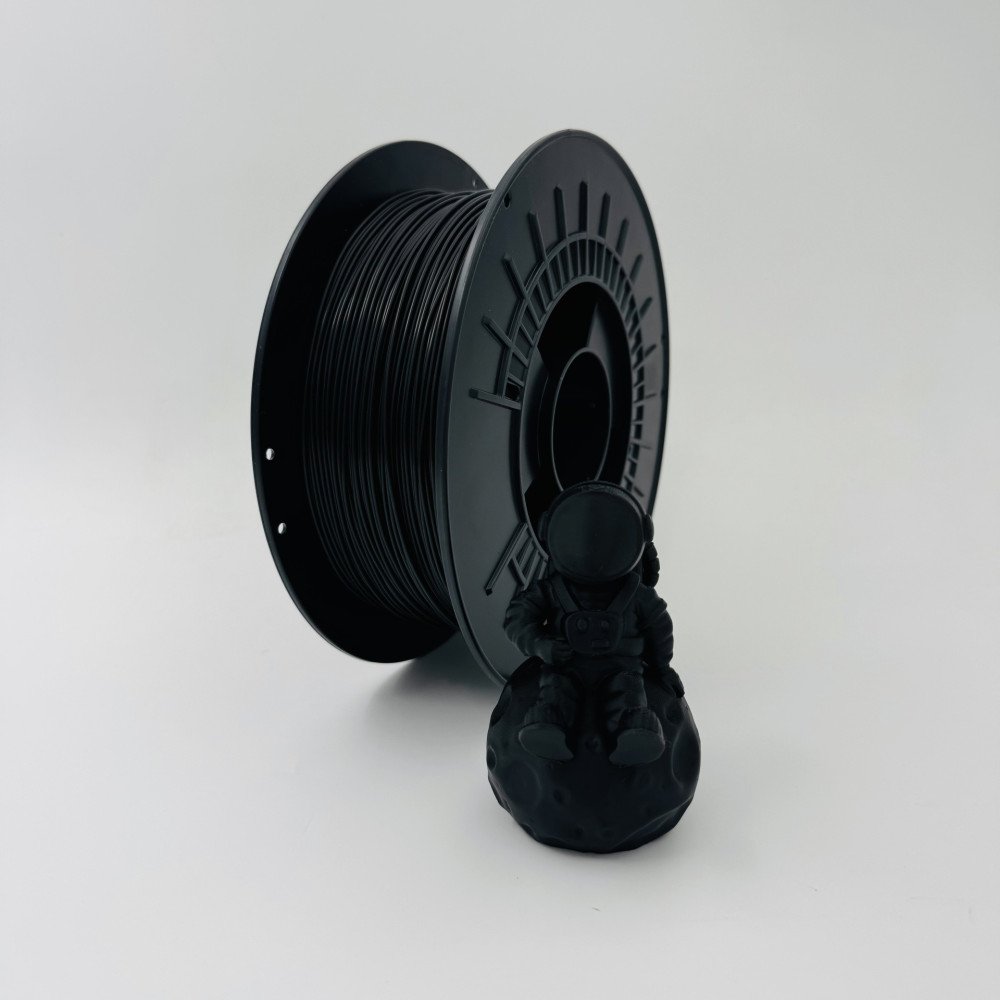 Filament 3D PLA Preto Matte– Diâmetro 1,75mm – Bobine 1kg – Cor Preto Matte Filament 3D PLA Preto Matte– Diâmetro 1,75mm – Bobine 1kg – Cor Preto Matte