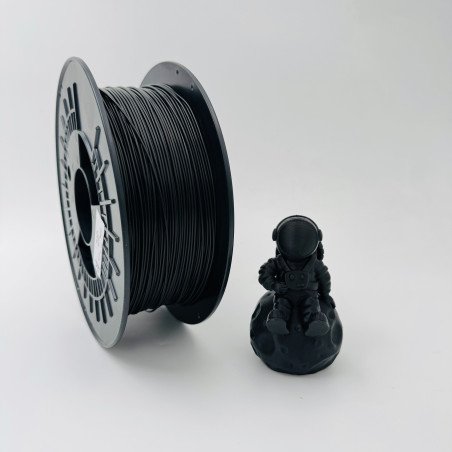 Filament 3D PLA Preto Matte– Diâmetro 1,75mm – Bobine 1kg – Cor Preto Matte