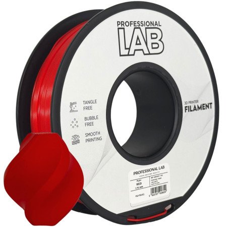 Filamento PLA+ Red 1,75mm 1kg - Prof. Lab