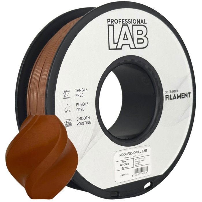 Filamento PLA+ Brown 1,75mm 1kg - Prof. Lab