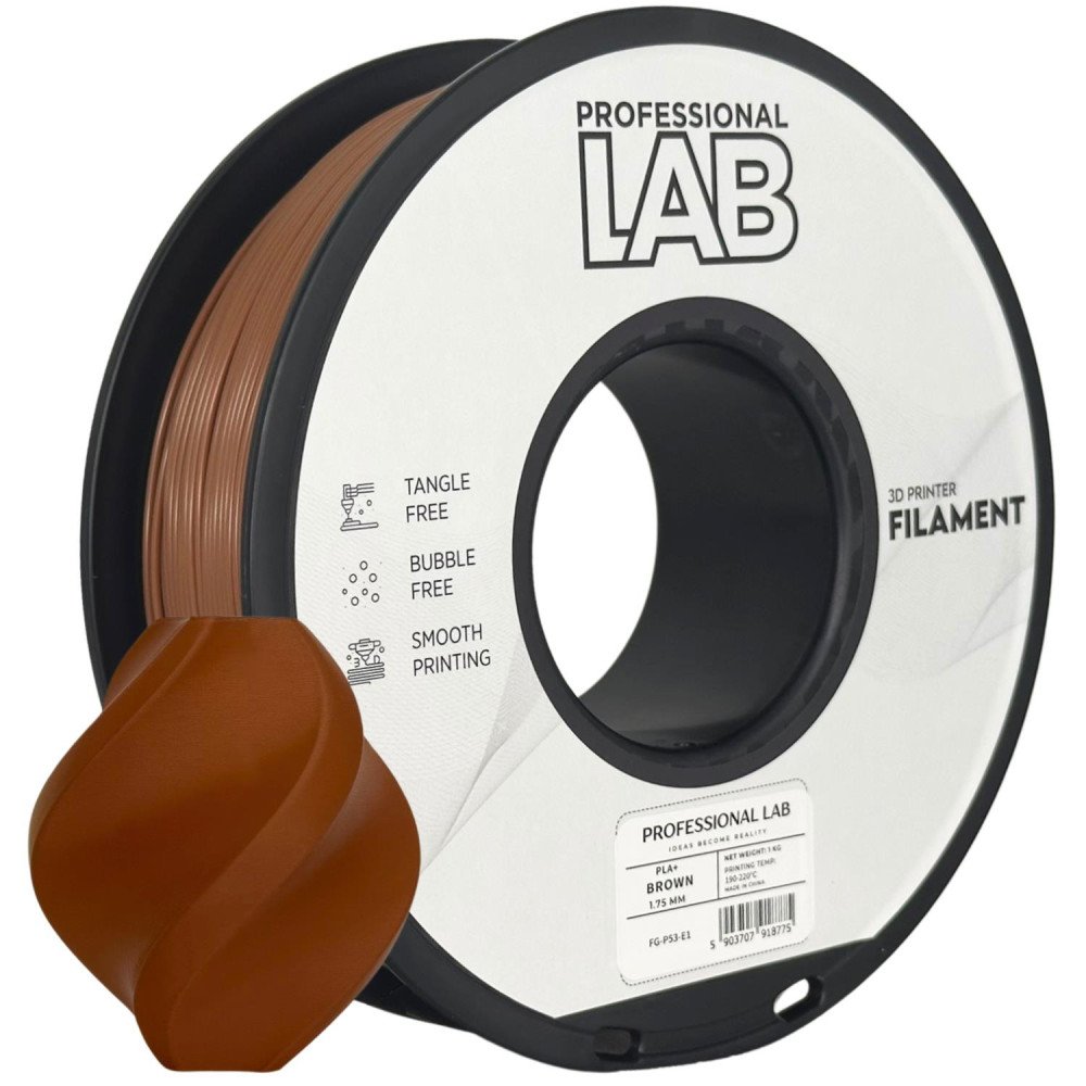Filamento PLA+ Brown 1,75mm 1kg - Prof. Lab