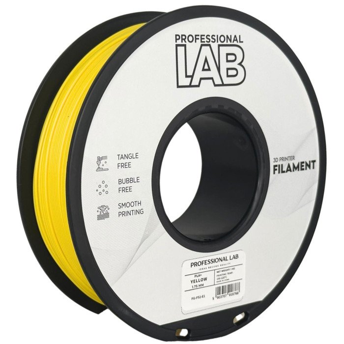 Filamento PLA+ Yellow 1,75mm 1kg - Prof. Lab