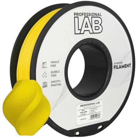 Filamento PLA+ Yellow 1,75mm 1kg - Prof. Lab