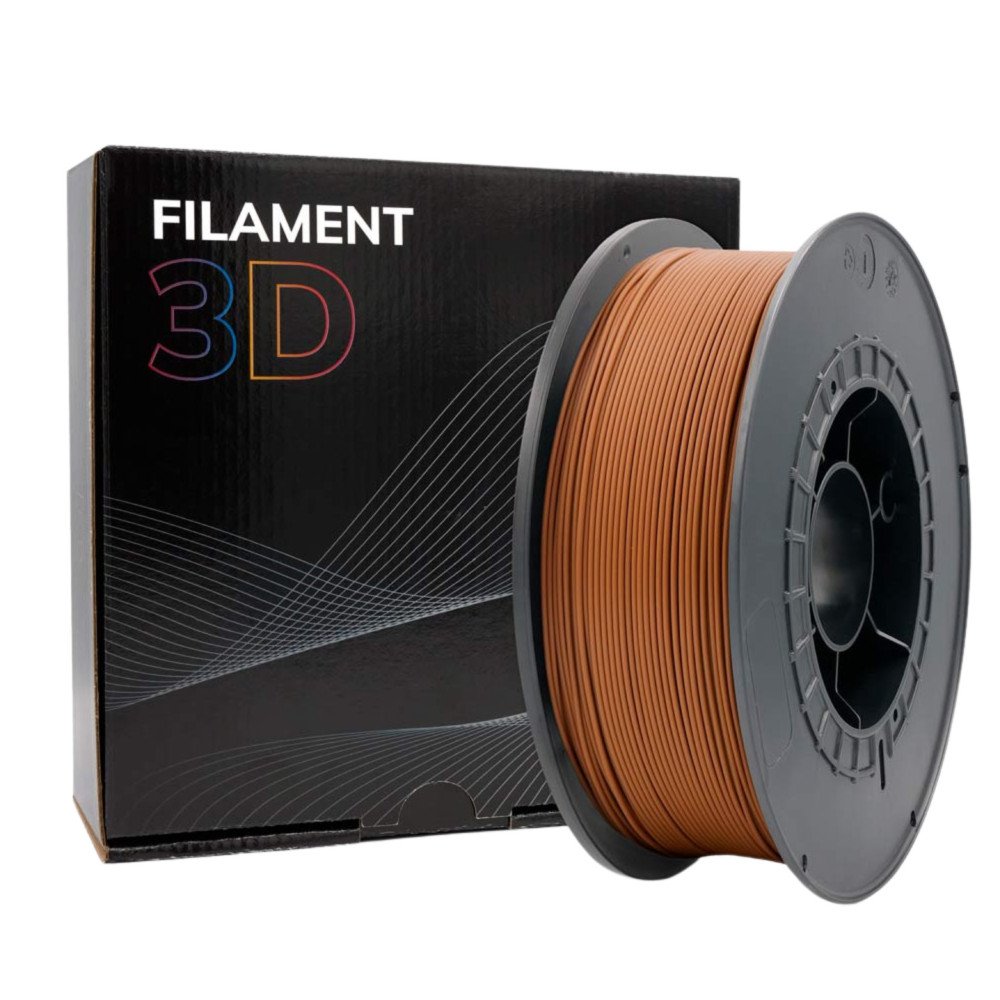 Filament 3D PLA – Diâmetro 1,75mm – Bobine 1kg – Cor Marron Filament 3D PLA – Diâmetro 1,75mm – Bobine 1kg – Cor Marron