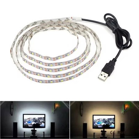 Fita LED Warm White - USB, 2835, DC, 5V