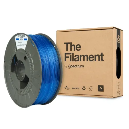 THE FILAMENT by Spectrum – PETG - Diâmetro 1,75mm – Bobine 1kg – Cor Transparent Blue