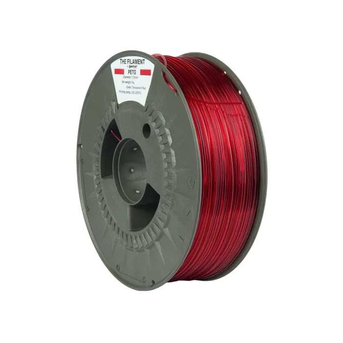 PETG Transparent Red 1kg Spectrum | THE FILAMENT | Filamento 3D 1,75mm