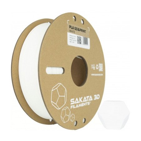 PLA GO&PRINT BRANCO Diâmetro 1,75mm Bobine 1kg - Sakata 3D